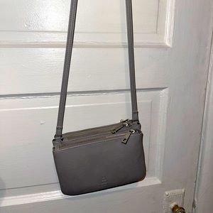 Gray crossbody bag